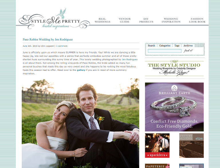style me pretty, featured on style me pretty, zenaida cellars wedding featured on style me pretty, zenaida cellars wedding, paso robles wedding photographer