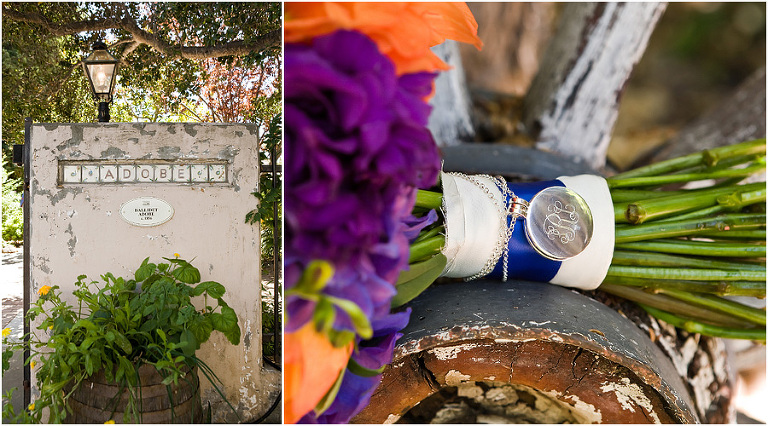 Petra and Nathaniel were married at the Dallidet Adobe in san Luis Obispo, florals by Aprils Flowers
