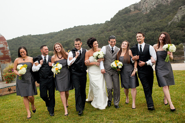 Bridal party at a San Luis Obispo wedding - image by Jen Rodriguez
