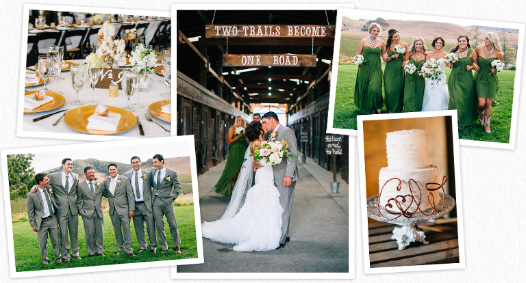 Wedding details and decor from a Greengate Ranch wedding