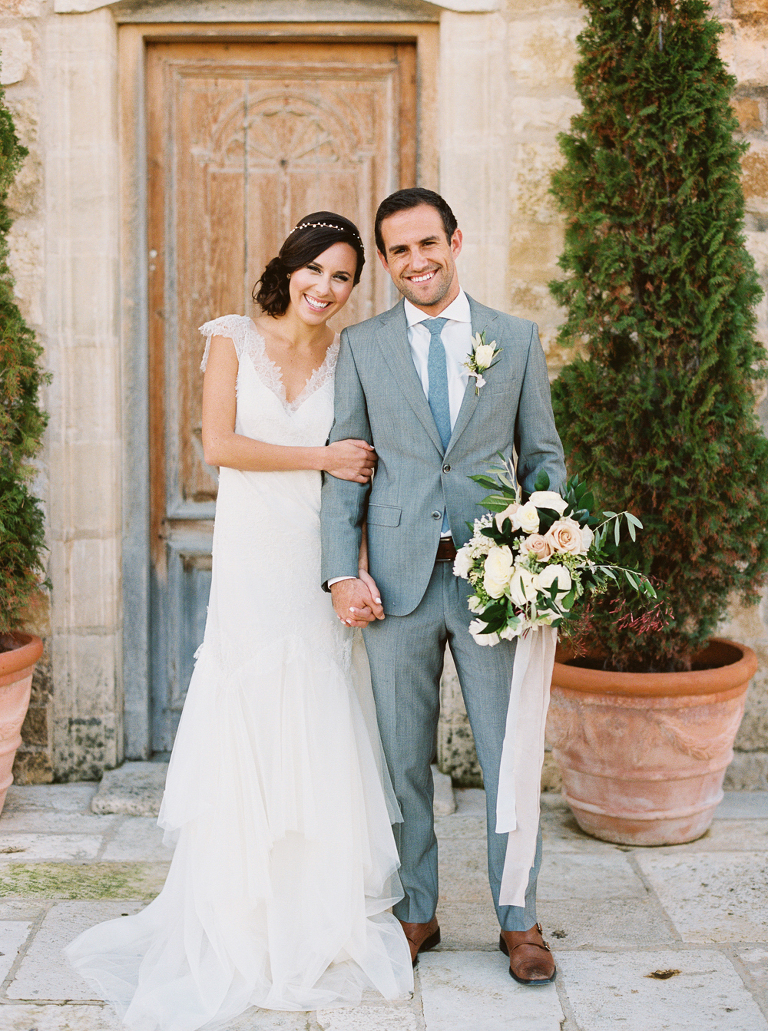 Newlyweds at Sunstone villa photographed by film photographer Jen Rodriguez 