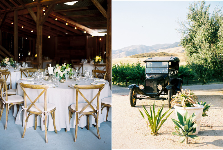 Romantic ranch wedding tablescape