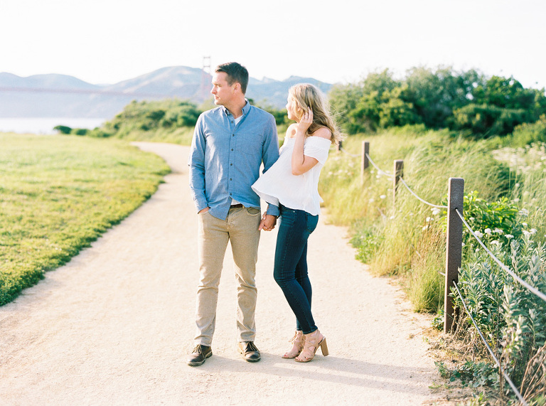 Cheerful San Francisco engagement session by film photographer Jen Rodriguez