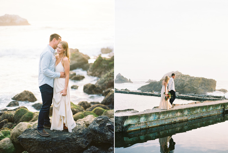 film San Francisco engagement session at Sutro Baths