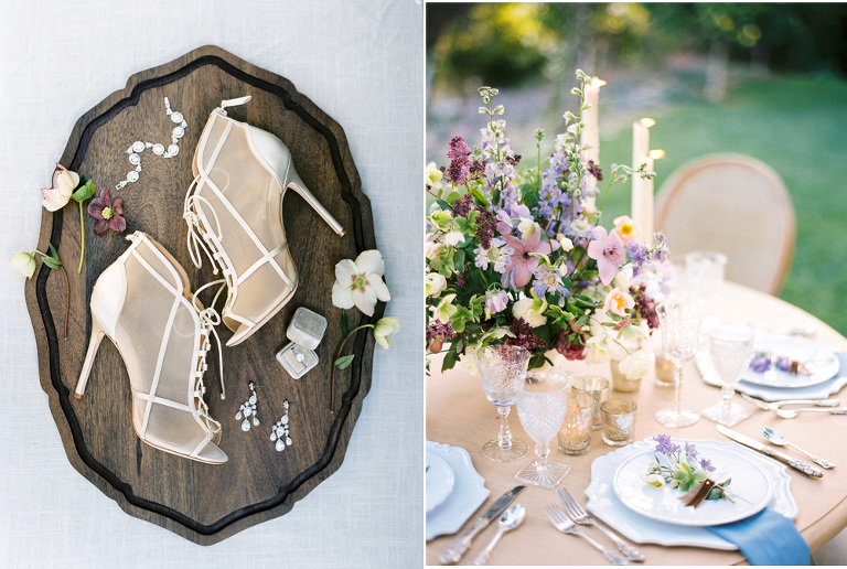 Personal wedding day details styled by Joy Proctor Design a luxury Montecito wedding venue