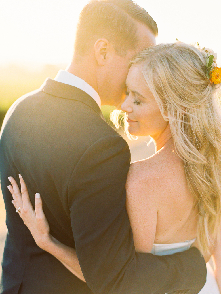 Bride seeing her groom for the first time and can't contain her excitement