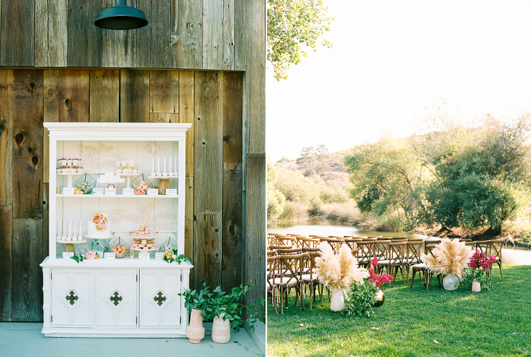 The perfect dessert display at a Greengate Ranch wedding