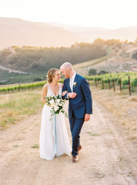 Golden hour photos with newlyweds, Aly and Jack at Holman Ranch